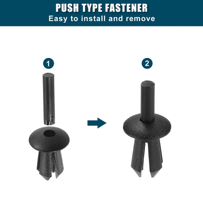 Set of 20 Fender Liner Clips for BMW 128i (No. 51161881149) Black