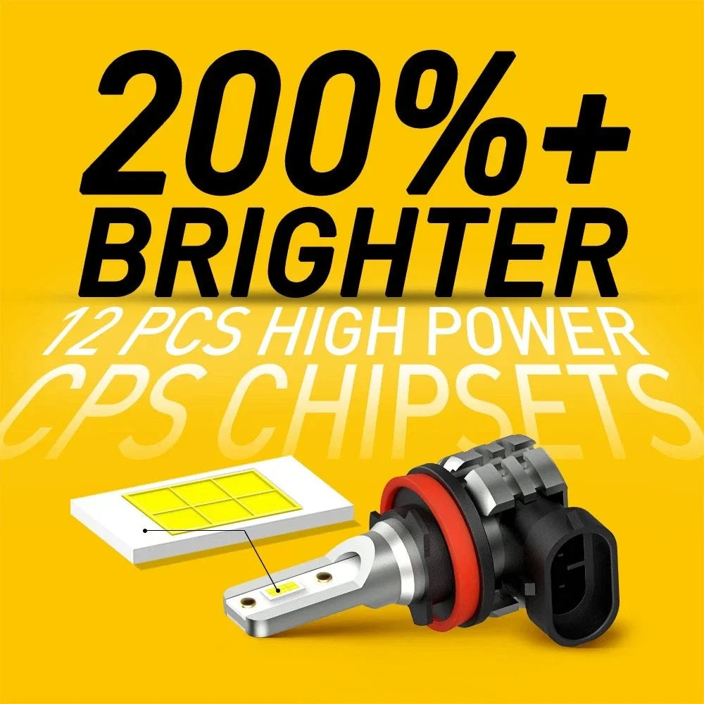 2X AUXITO LED Fog Light Bulb H8 H11 6000K Bright White for