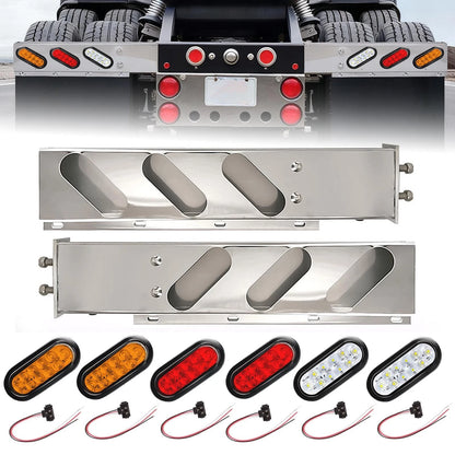 30" Chrome Mud Flap Hanger Lights Bar for BS-902-052#DW22-005 (LED)
