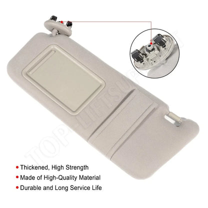 Left Sun Visor for Toyota Camry (2007–2011) Tan Beige