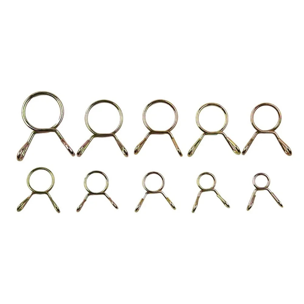 126 Pcs Fuel Line Hose Tubing Spring Clips Clamps Assortment Kit for Motorcycle