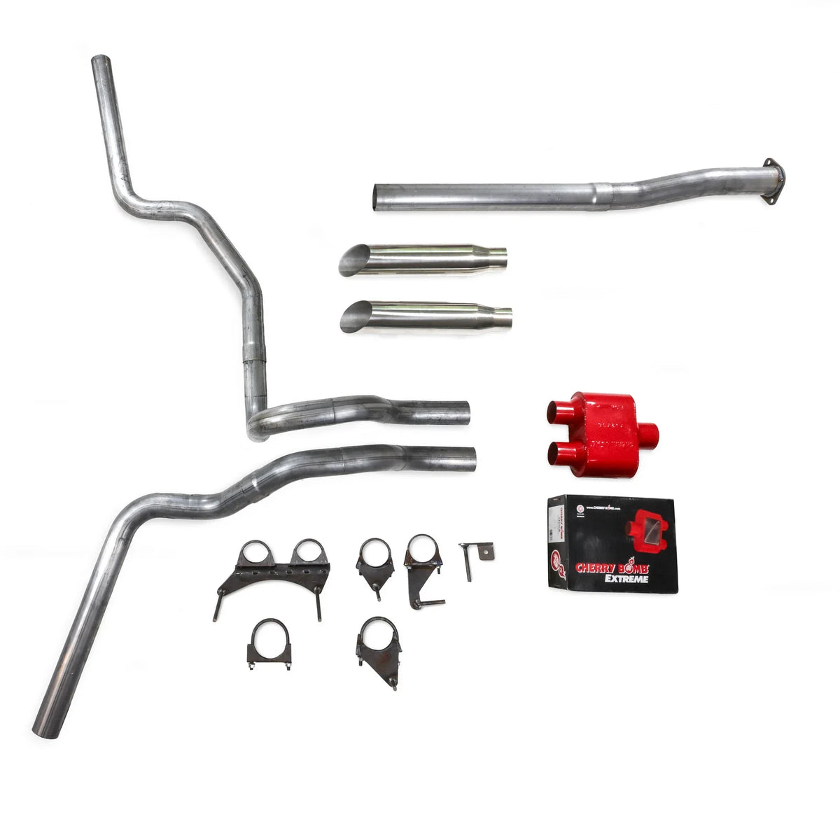 Dual Exhaust Kit for Toyota Tacoma (2016–2023) Cherry Bomb Extreme Slash T
