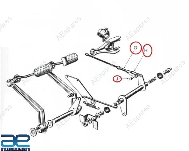 Transmission Clutch Cable for Willys Jeep M38 M38A1 CJ2A CJ3A CJ3B CJ5 (1941–1971)