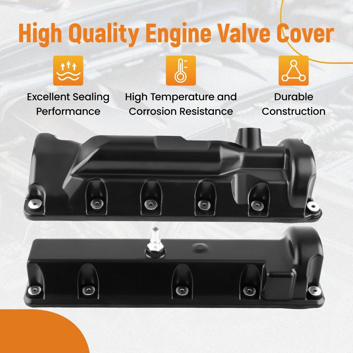 2X Aluminum Valve Cover Set for Ford E-150 E-250 F-150 Lincoln Town Car (4.6L)