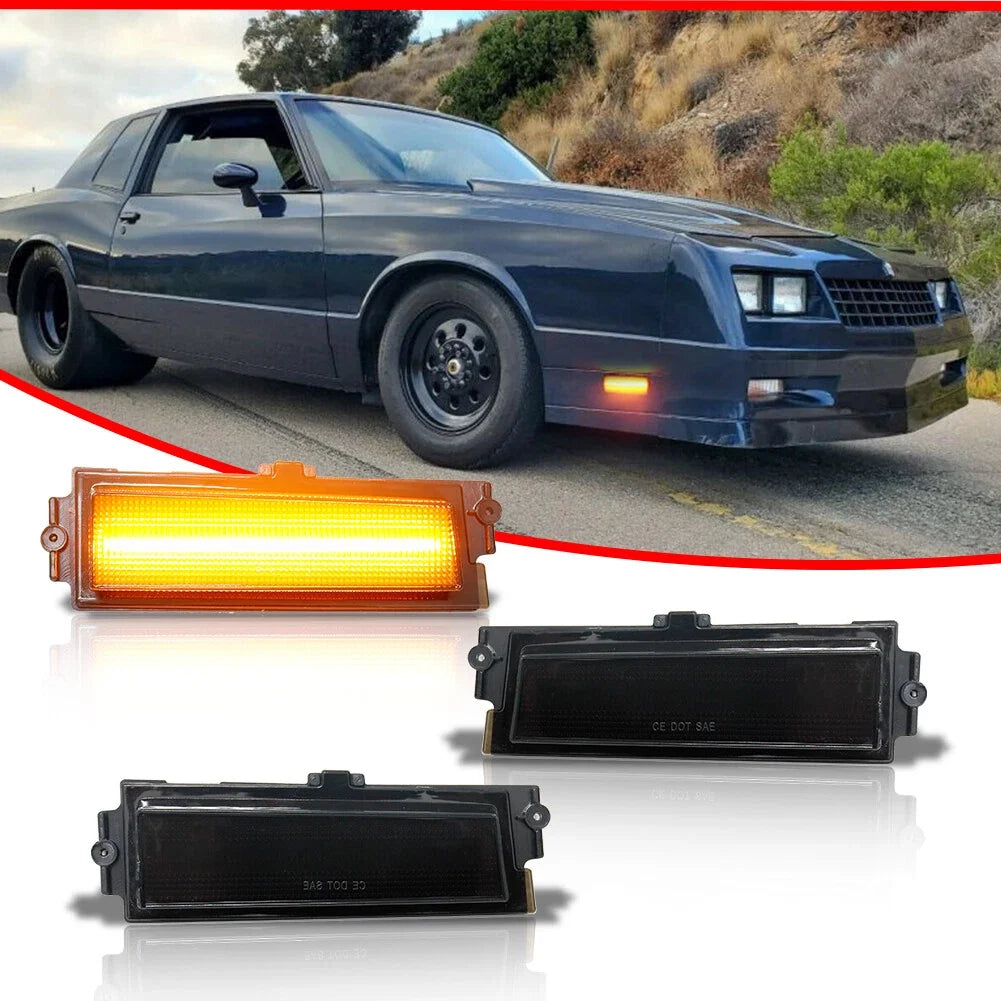 Set of 2 Front Side Marker Lamps for Chevy Monte Carlo SS (1981–1988)
