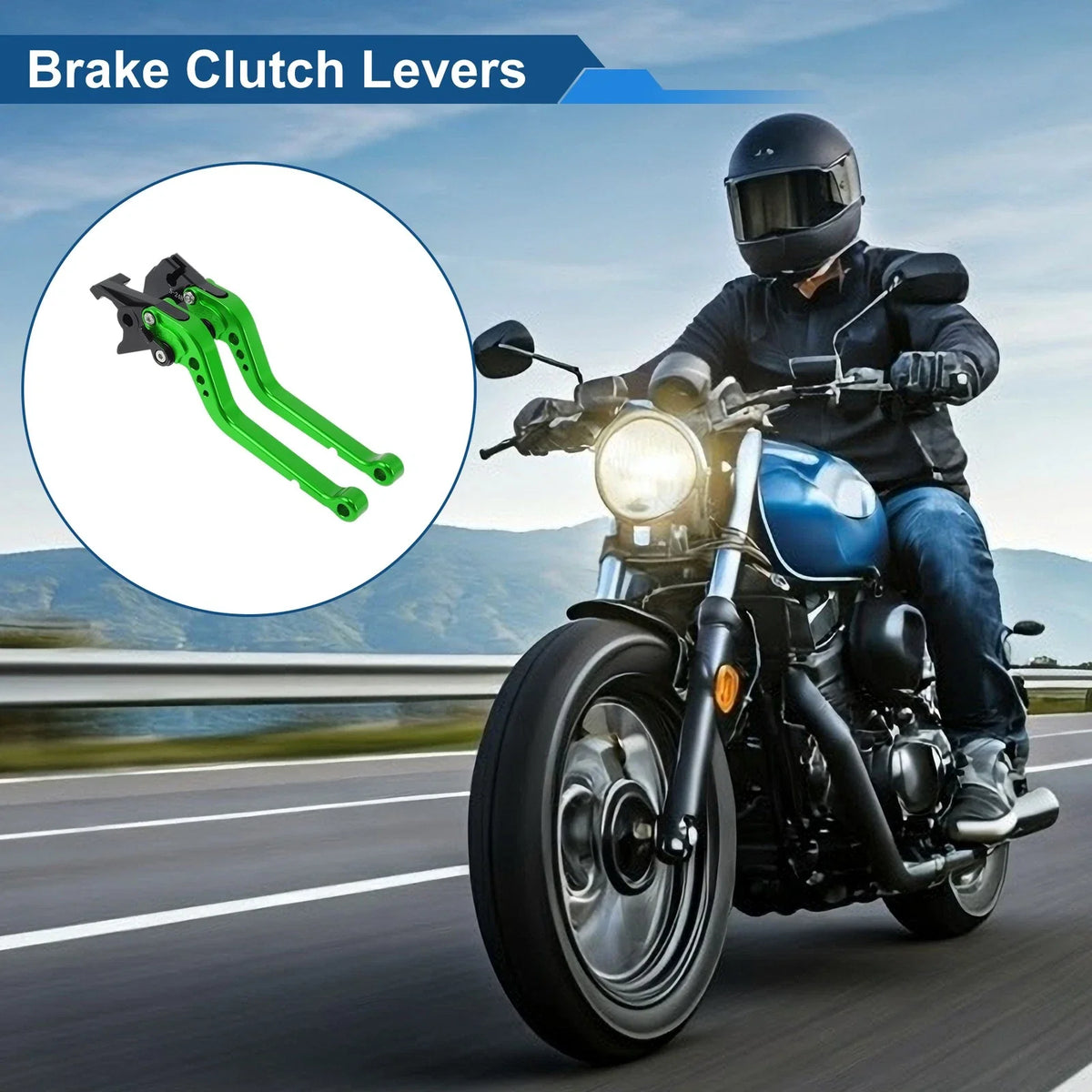 Short Brake Clutch Levers for Suzuki GSXR600 (1997–2003) Green 1 Pair