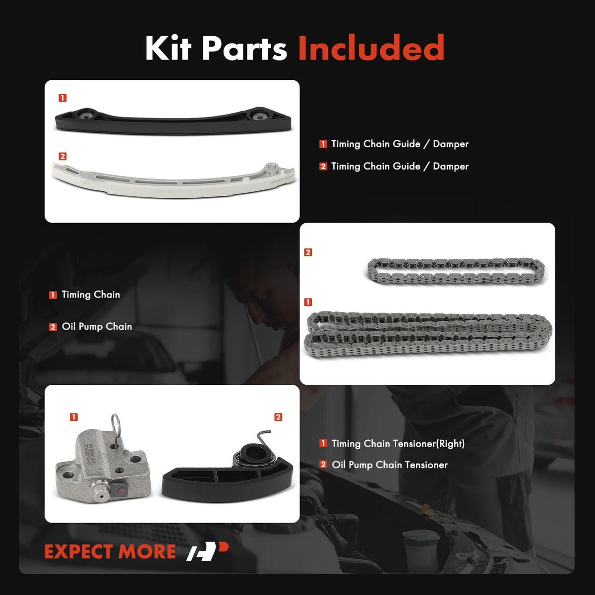 6X Timing Chain Kit for Ford Explorer (2012–2019), Escape (2013–2019), Fusion (2013–2020)