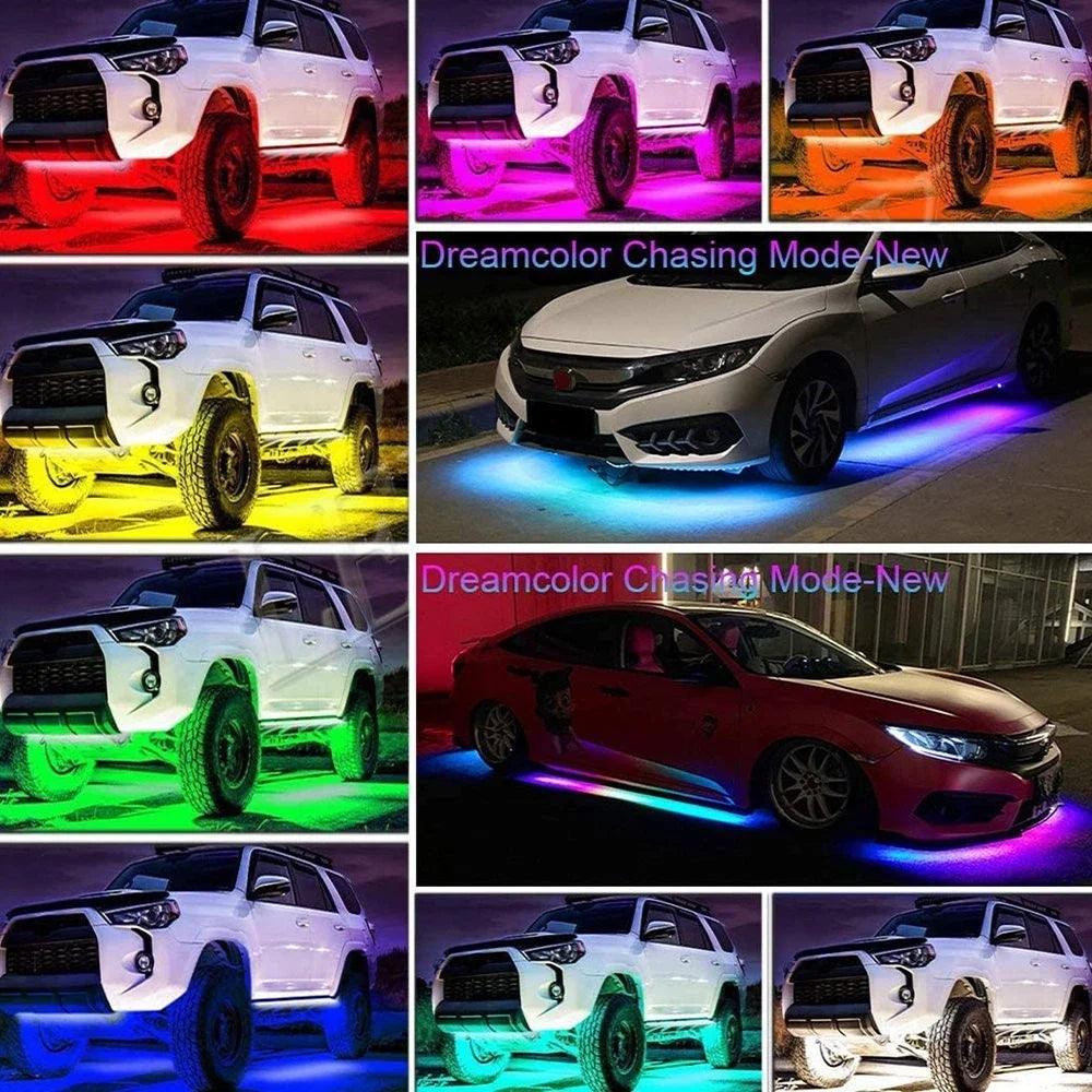 6PCS RGB Underglow Car Strip Light for Universal Vehicles (2010–2023)
