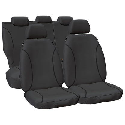 Front & Rear H/D Canvas Car Seat Covers Set for Toyota Hilux KUN16 KUN26 2005~15