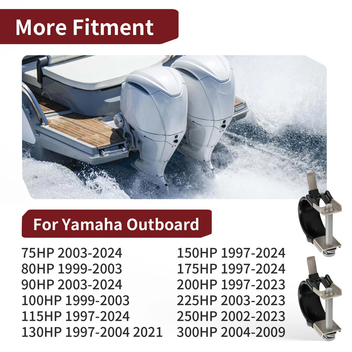 2X Trim & Tilt Sender Sensor for Yamaha Outboard (75-300 HP) 64E-43139-10-00, 99999-03830-00