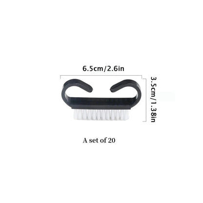20X Nail Cleaning Brushes for Home Use - Plastic with Black Handle