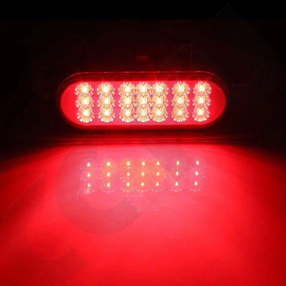 2X 6" Red LED Truck Tail Brake Light for Pickup (21 LED)