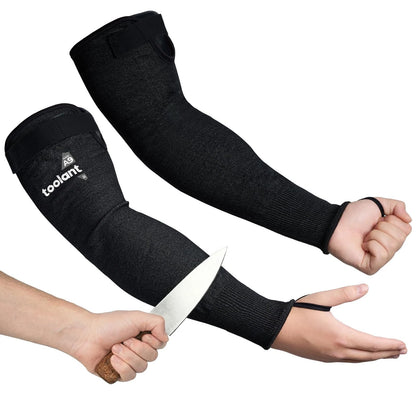 Cut Resistant Arm Sleeves for ANSI A9 Protection (1 Pair) - Black