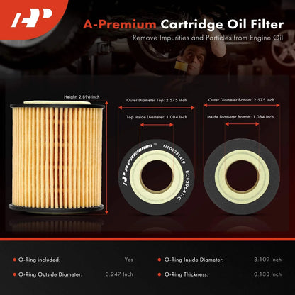 Set of 4 Engine Oil Filters for Ford Escape (2005–2009) Fusion (2006–2009) Mazda