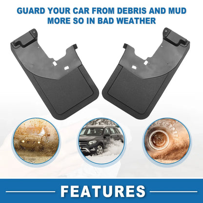 Rear Side Mud Flap Splash Guard for Ford Bronco (2021–2024)