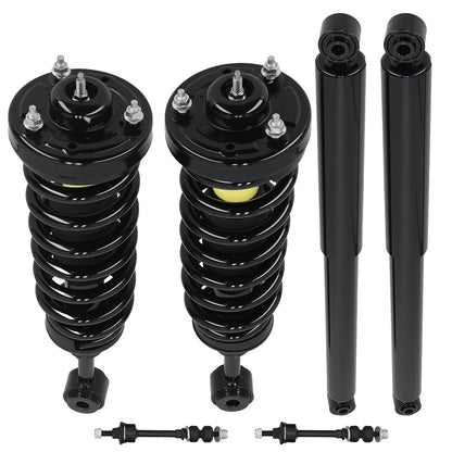Set of 2 Rear Front Struts w/Sway Bar End Links for Ford F-150 (2005–2008) 4WD