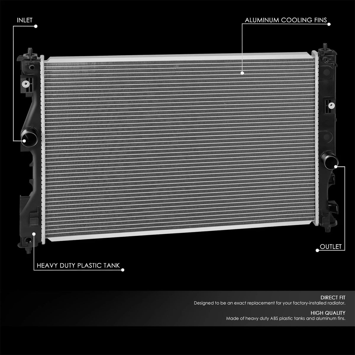 Aluminum Radiator Replacement for Lexus LS500 (2018–2024) DPI13851