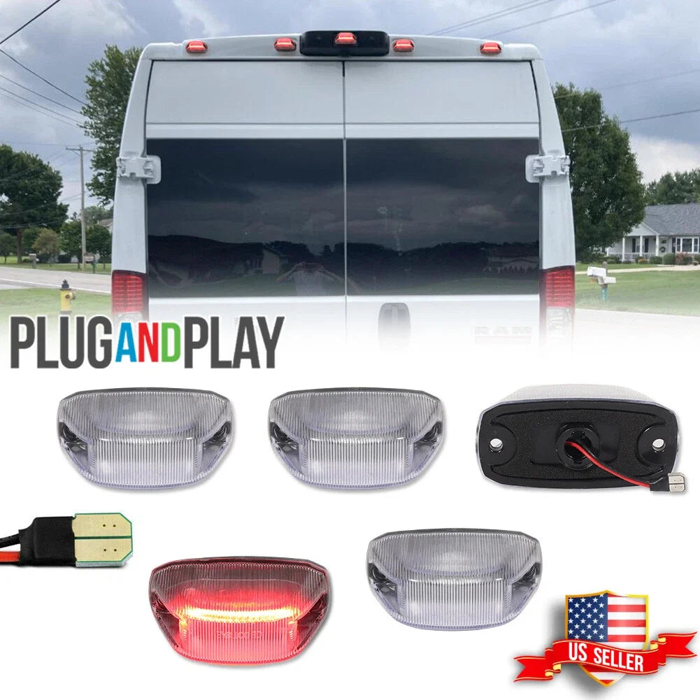LED Rear Cab Roof Marker Running Lights for Ram ProMaster 1500 2500 3500 (2014–2023)