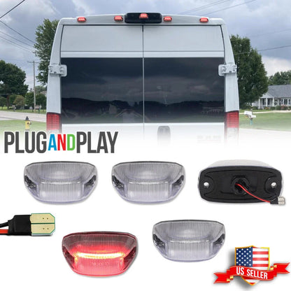 LED Rear Cab Roof Marker Running Lights for Ram ProMaster 1500 2500 3500 (2014–2023)