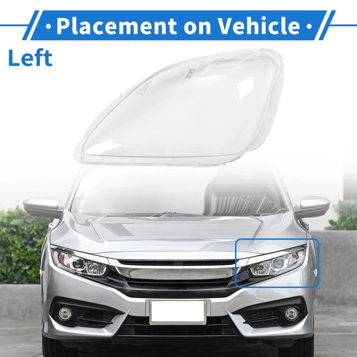 Headlight Lens Cover for Honda CR-V (2005–2006) PC Clear