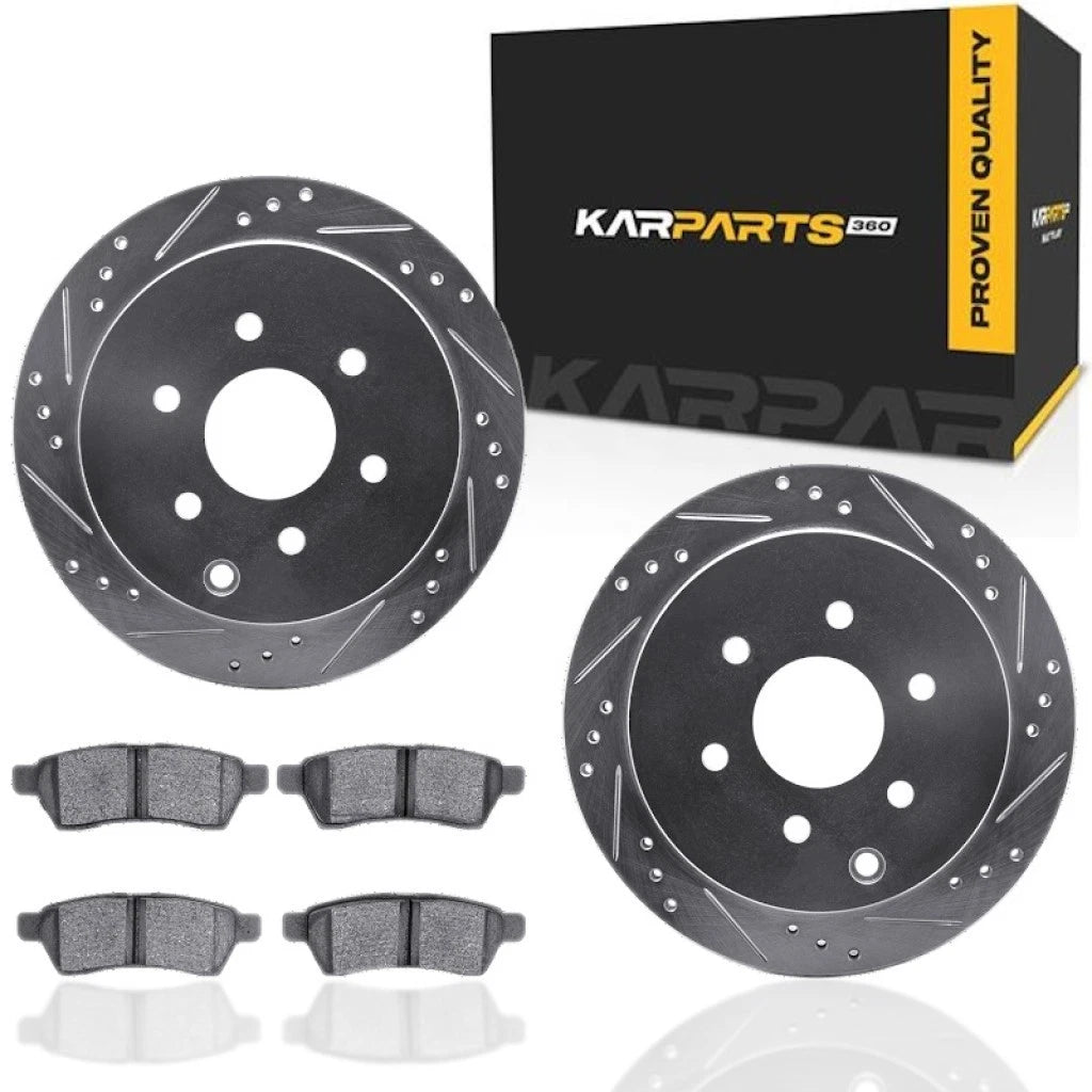Rotor Set for Nissan Xterra (2005–2015) ALX-PAU-DF-7512-67110-CLA3 Drilled Slotted