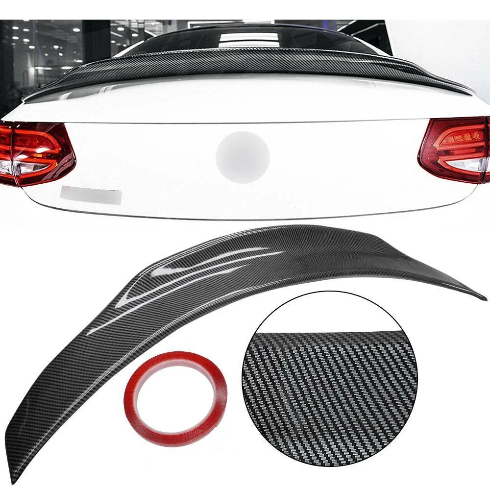 Carbon Fiber Style Rear Trunk Spoiler for Mercedes Benz C200 300 C43 AMG (2015–2020)