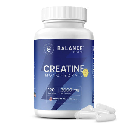 Creatine Monohydrate 3,000mg 120 Capsules (Non-GMO)