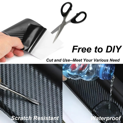 1in x 30ft Chrome Carbon Fiber Vinyl Tape for Automotive Use