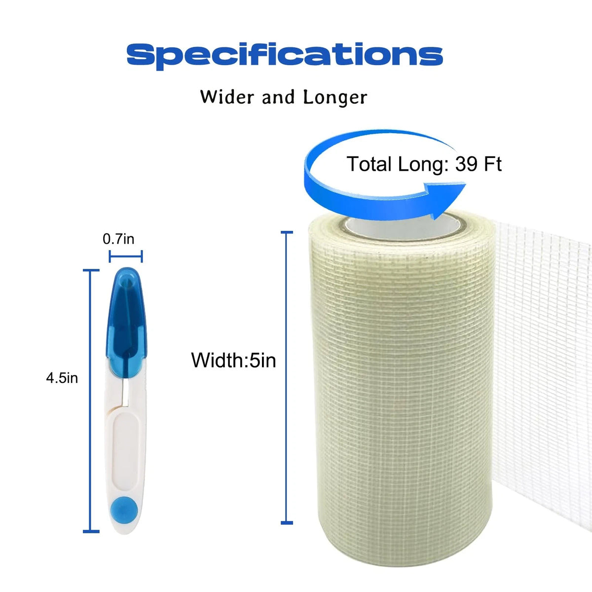 5in x 39FT RV Awning Repair Tape Kit - Transparent