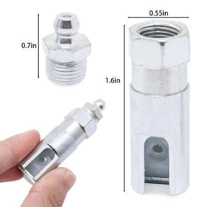 1/2PC Right-Angle 90-Degree Grease Coupler with 1/8 Inch NPT Threads