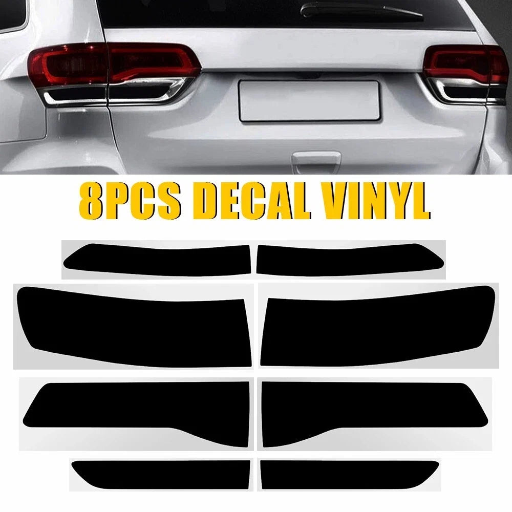 Set of 2 Tail Light Tint Overlay Vinyl Smoke for Grand Cherokee (2014–2021)