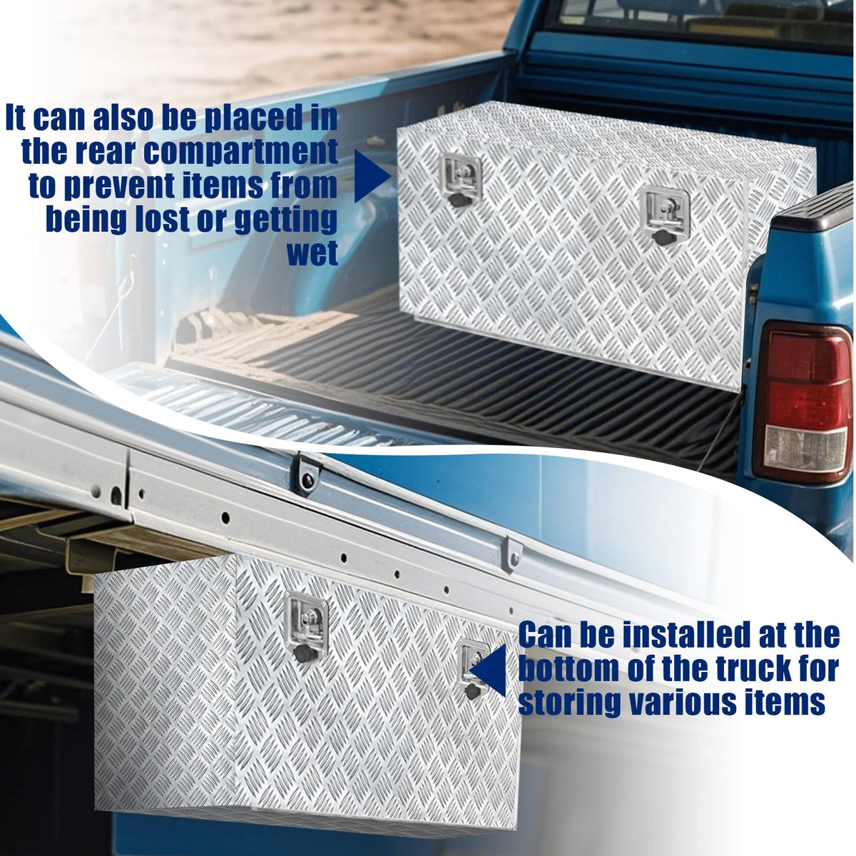 Heavy Duty Aluminum Tool Box for Pickup Truck RV (30" x 18" x 18")
