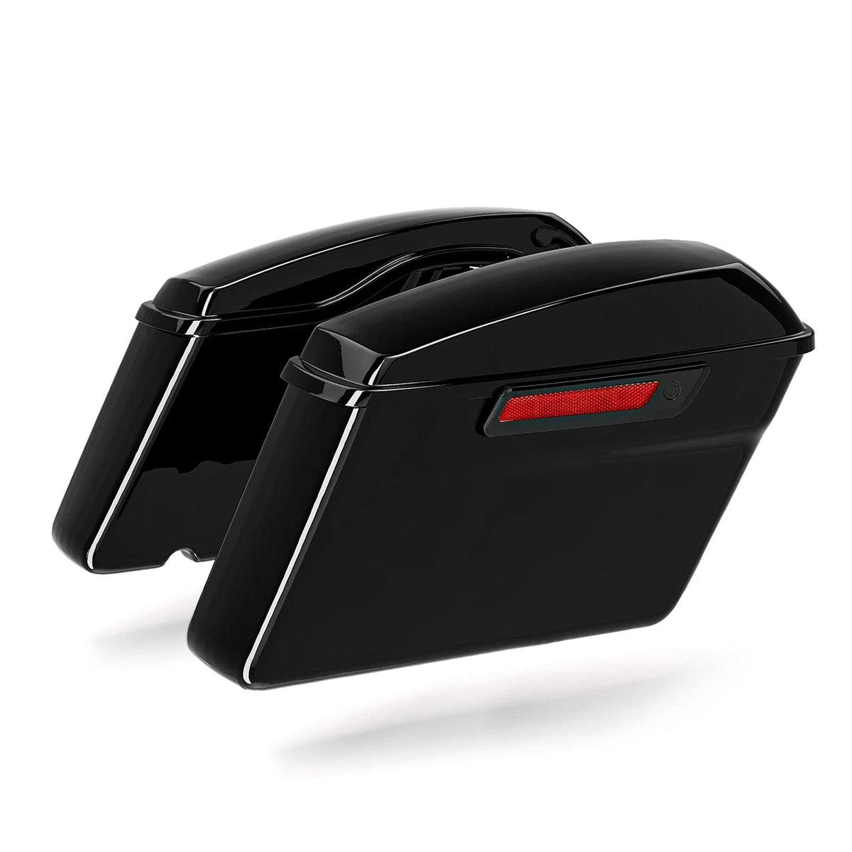 Black Hard Saddlebags for Harley Touring Electra Road Street Glide (2014–2024)