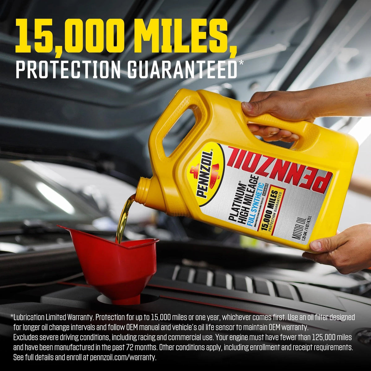 Pennzoil Platinum High Mileage Full Synthetic 10W-30 Oil (1 Quart)