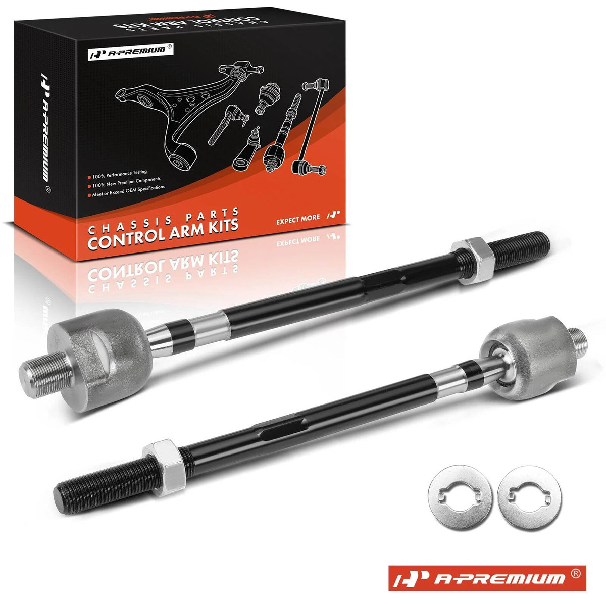 2X Front Inner Side Tie Rod for Nissan Murano (2005–2007) GEV800047, 48521CB025, EV800047