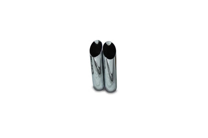 2.5" Dual Exhaust Kit for Ford F-150 (1998–2003) Stainless Muff Slash Tips