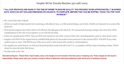 ATV Graphics Kit for Yamaha Banshee 350 (1987–2005)