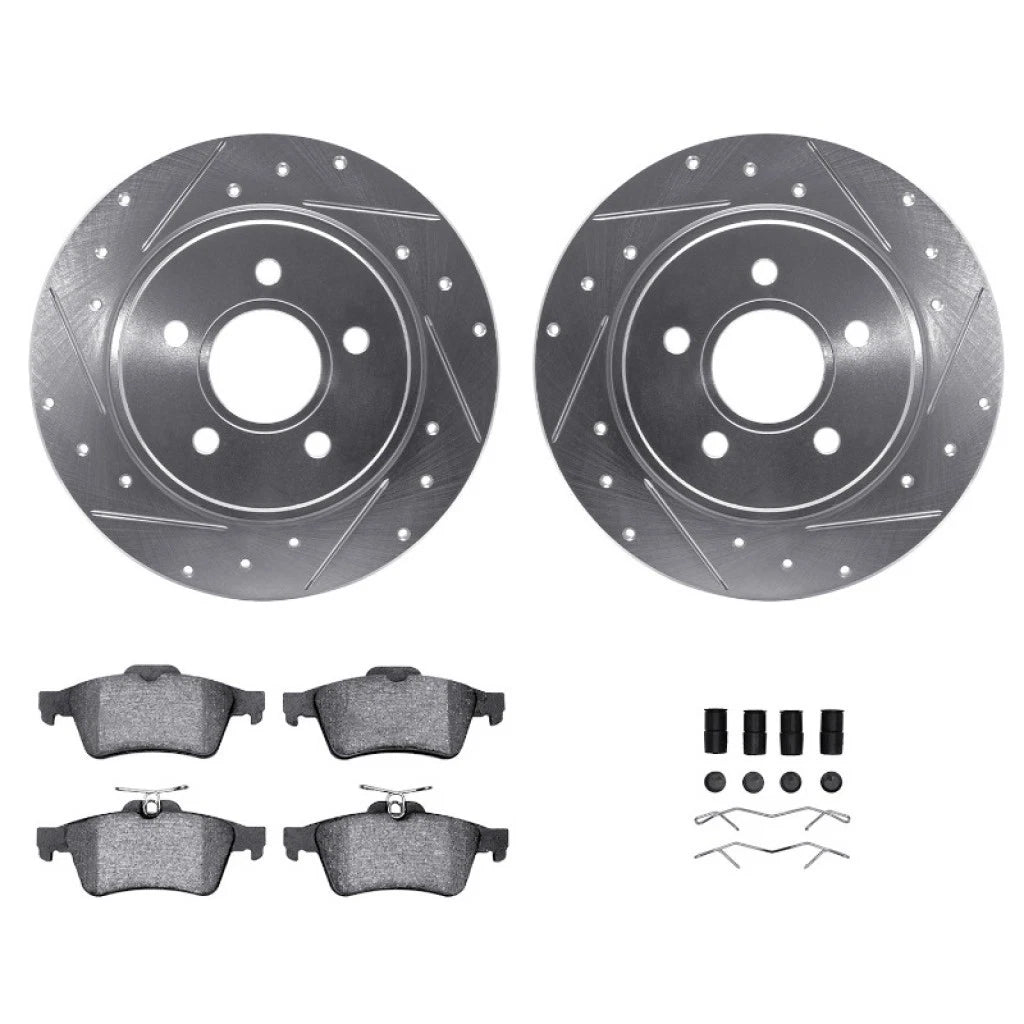 Rotor Set for Volvo V50 (2005–2011) ALX-PAU-DF-7512-27036-CLA2, Drilled & Slotted