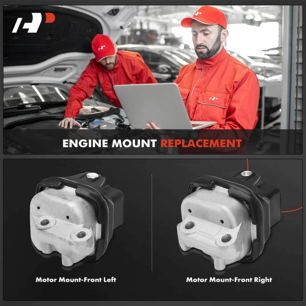2X Front Engine Motor Mount for Dodge Charger Magnum (2007–2010) 4578046AC, 4578046AD, 4578046AE, 4578046AF, 4578193AE, A5390, A5756