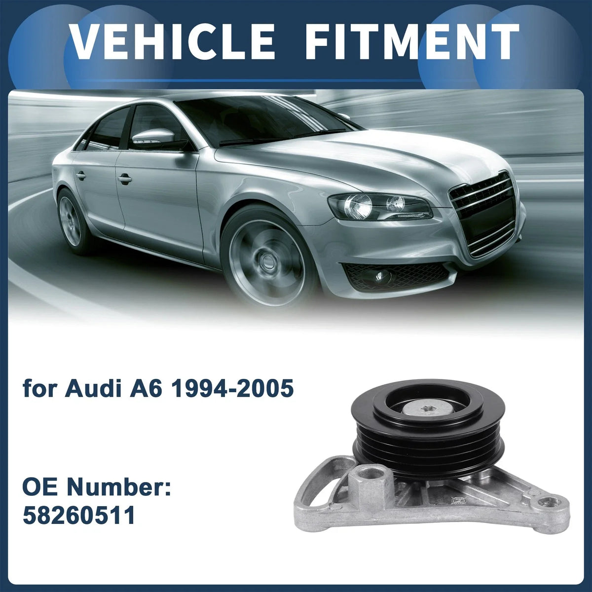Belt Tensioner for Audi A6 (1994–2005) No. 58260511 Metal