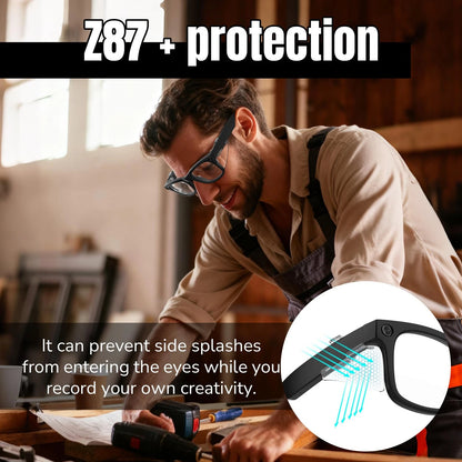 Safety Glasses Side Shields for Ray-Ban Meta (One Size, Transparent)