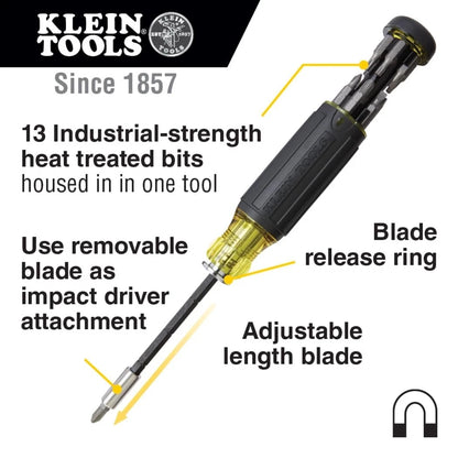 14-in-1 Multi-Bit Screwdriver/Nut Driver for Klein Tools (No Part Numbers)