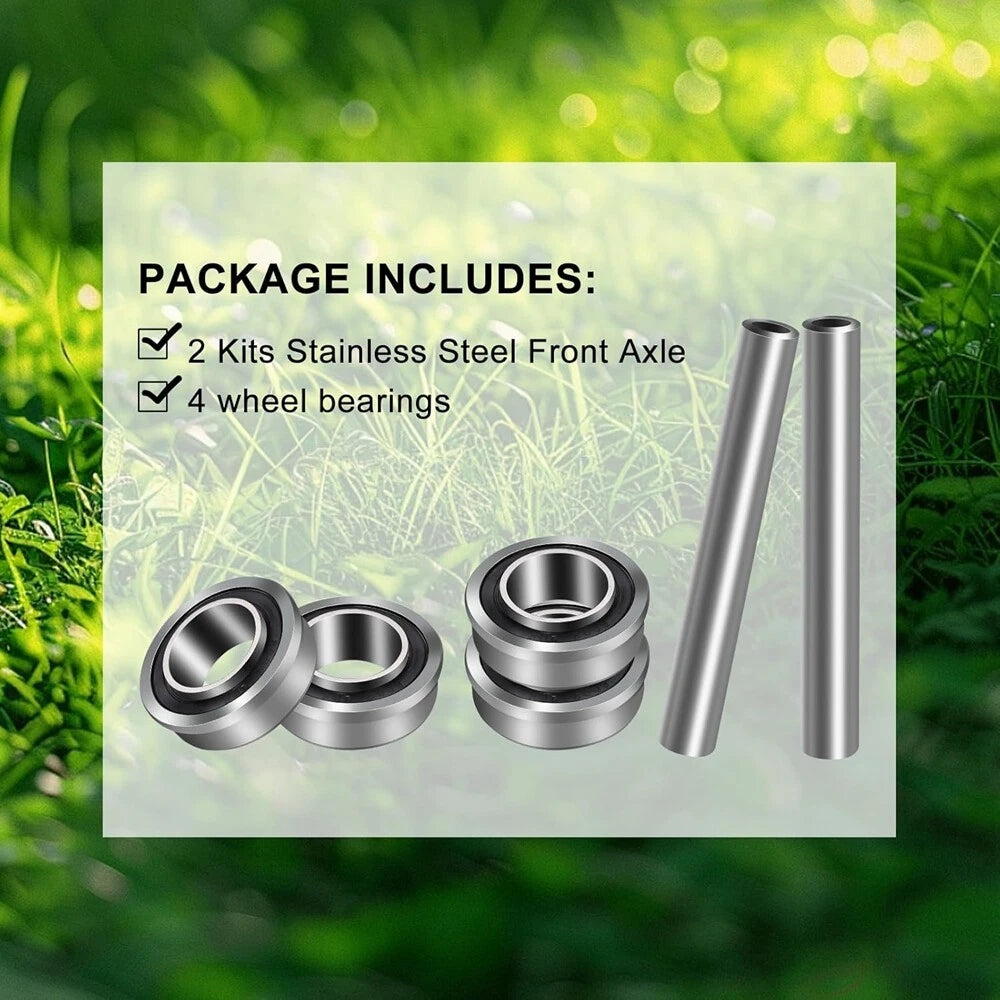 Stainless Steel Front Axle & Bearing Conversion for Husqvarna W