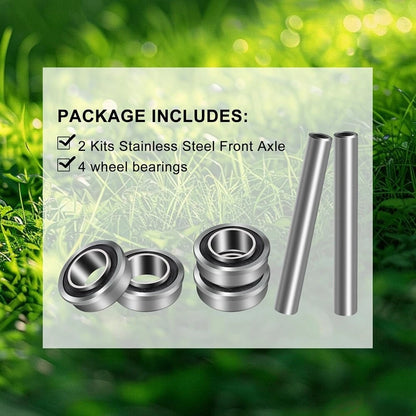 Stainless Steel Front Axle & Bearing Conversion for Husqvarna W