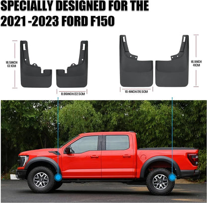 Set of 4 Splash Guards for Ford F-150 (2021–2024)