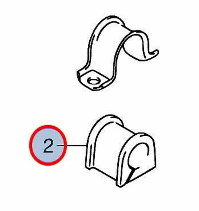 2X Anti Roll Bar Rubber Bush for Suzuki GV Grand Vitara (2009–2016) 42412-78K00