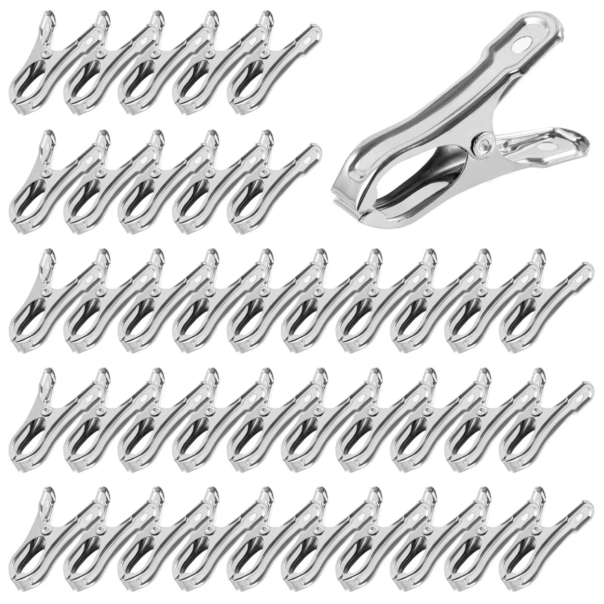 40Pcs Stainless Steel Garden Hoop Clips for Greenhouse Plants