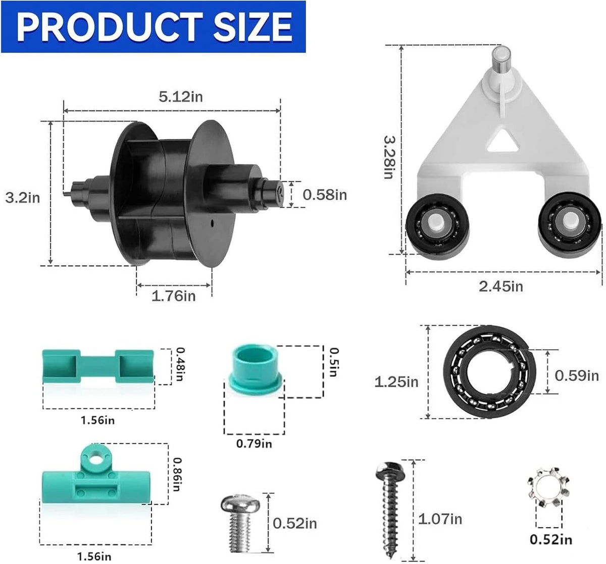 Set of 4 Pool Cleaner Pod Swing Kit AXV417WHP & A-Frame/Turbine AXV621DAT