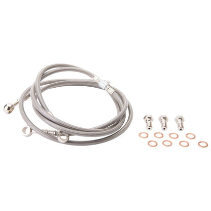 2X Front Steel Braided Brake Line for Suzuki LT250R Quadracer (1985–1992) TFK003D76-3