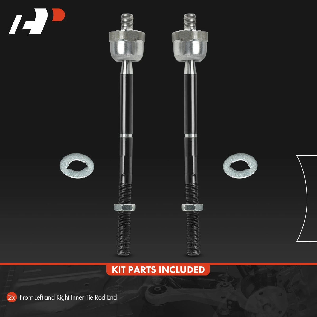 2X Front Inner Tie Rod End for Dodge Durango (2004–2007) 52113237AD, MS25704